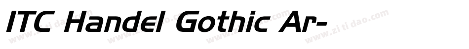 ITC Handel Gothic Ar字体转换